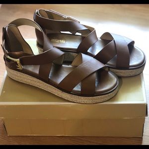 Brand new Michael Kors Leather Platforms/Sandals